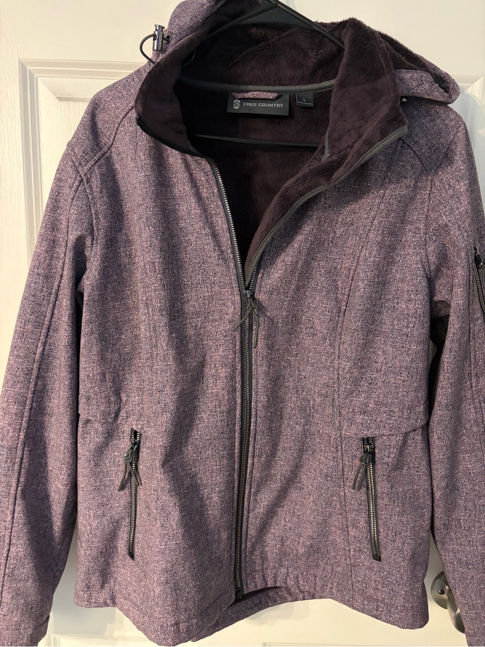 Free Country Women's Heather Plum Hooded Ski Jacket